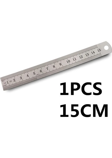 15CM Tarzı Dikiş Ayağı Dikiş cm Paslanmaz Çelik Metal Düz Cetvel Cetvel Aracı Hassas Çift Taraflı Ölçme Aracı (Yurt Dışından)