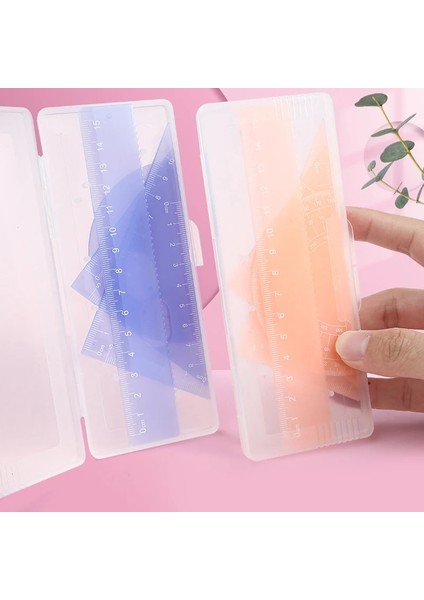 A2 Stili 4 Adet Şeffaf Jöle Renkli Cetvel Seti Öğrenciler Matematik Geometri Cetvel Seti Üçgen Düz Cetveller Iletki Boyama Cetvel (Yurt Dışından) fırsatları
