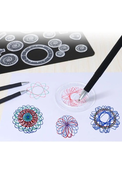 Rograph Çizim Oyuncakları Cetvel Seti Birbirine Dişliler ve Tekerlekler Çizim Aksesuarları Yaratıcı Eğitici Cetveller Çocuklar Için (Yurt Dışından)
