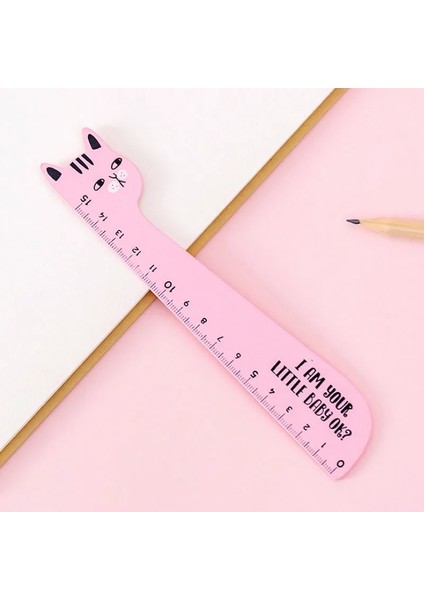 Pembe Tarzı Cetvel Ofis Okul Malzemeleri Ahşap Cetveller Çocuklar Çalışma Komik Kırtasiye Dıy Sevimli Cetvel Yeşil Mavi Pembe Siyah 15 cm (Yurt Dışından)