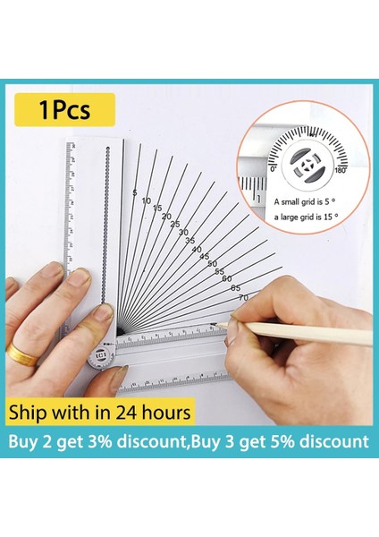 Beyaz Stil 1 Adet Katlanır Geometrik Çizim Cetvel Matematiksel Çizgi Dairesel Çizim Geometri Şablon Açı Okul Ofis Ölçme Taslak (Yurt Dışından) fırsatları
