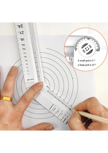 Katlanır Geometrik Çizim Cetveli Çok Fonksiyonlu Matematiksel Çizgi Dairesel Çizim Geometri Şablon Açı Ölçüsü Çizim Aracı (Yurt Dışından)