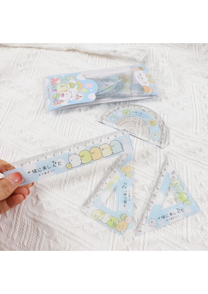 Artoon Sumikko Gurashi Plastik Düz Üçgen Cetvel Iletki Seti Ölçü Çizim Kırtasiye Okul Öğrenci Hediyeler (Yurt Dışından) modelleri