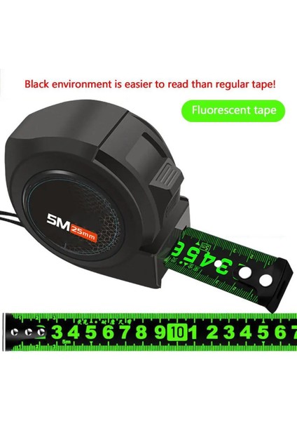 B Tarzı Kendinden Floresan Çelik Mezura .m Yüksek Hassasiyetli Kalınlaştırılmış Aşınmaya Dayanıklı Düşmeye Dayanıklı Ölçüm Bandı (Yurt Dışından) indirimleri