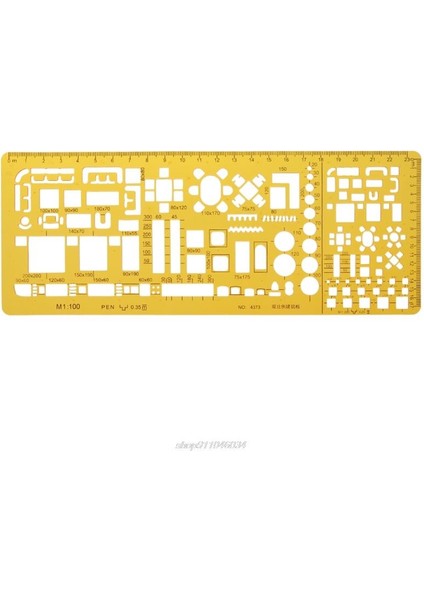 5AC1100477 Tarzı K Reçine Çizimleri Şablon Cetvel Fiziksel Kimyasal Enstrüman Ölçme Aracı Jy Dropship (Yurt Dışından)