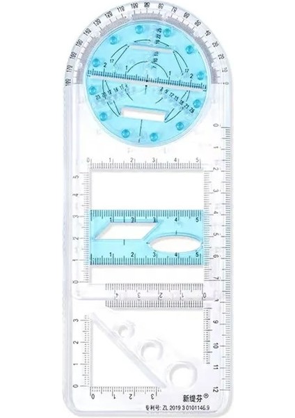 Birincil-1 Tarzı Çok Fonksiyonlu Geometrik Cetvel Geometrik Çizim Şablonu Okul Öğrenci Ofisi Için Ölçme Aracı Architecturerule (Yurt Dışından)