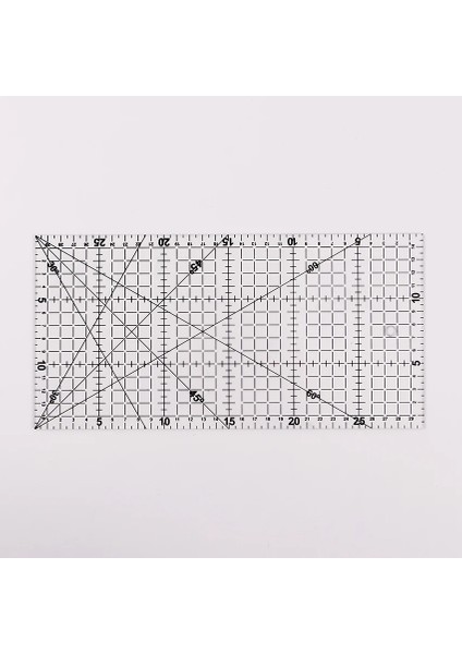 1 Pc Şeffaf Kapitone Akrilik Patchwork Hizalanmış Cetvel Izgara Kesme Zanaat Ölçeği Kural Çizim Araçları Cetvel cm (Yurt Dışından)