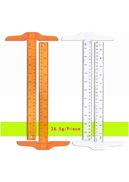 No.3 Tarzı 1 Adet T-Şekilli Çift Taraflı Ölçekli Cetvel Ressamlığı Çizim Aracı Plastool Ofis Malzemeleri Kırtasiye Aksesuarı 30 cm (Inç, Cm) (Yurt Dışından)