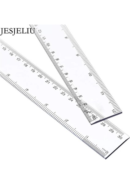 A-20CM Tarzı Şeffaf Plastik Cetvel Inç Standardmetrik Cetveller Düz Cetvel Ölçüm Çizim Öğrenci Okul Ofis Malzemeleri (Yurt Dışından)