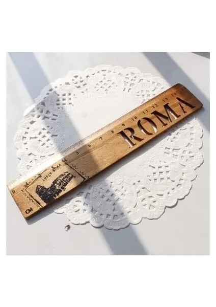 Roma Tarzı 1pc Dünya Ülkesi Italya Roma New York Paris Ahşap Düz Ölçü Cetveli (Yurt Dışından)