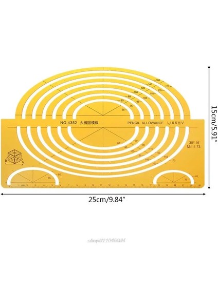 5AC1100498 Tarzı K Reçine Çizimleri Şablon Cetvel Fiziksel Kimyasal Enstrüman Ölçme Aracı Jy Dropship (Yurt Dışından)