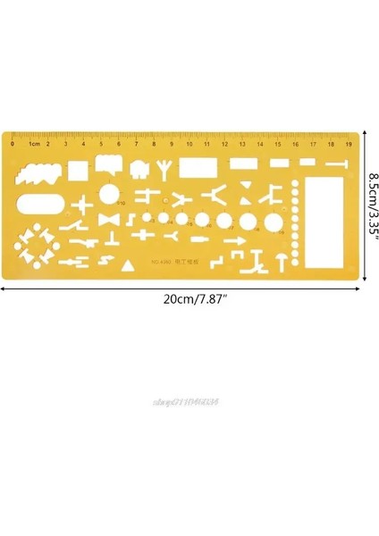 5AC1100490 Tarzı K Reçine Çizimleri Şablon Cetvel Fiziksel Kimyasal Enstrüman Ölçme Aracı Jy Dropship (Yurt Dışından)