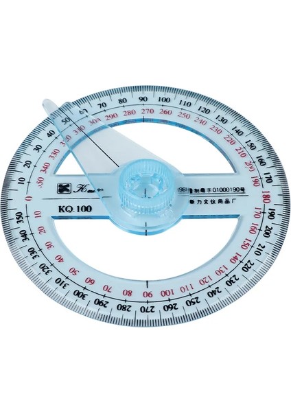 Şeffaf Stil 1 Adet Dayanıklı Şeffaf Işaretçi Uzatma Derece Döndürme Yuvarlak Cetvel Basit Taşınabilir Ölçme Aracı (Yurt Dışından)
