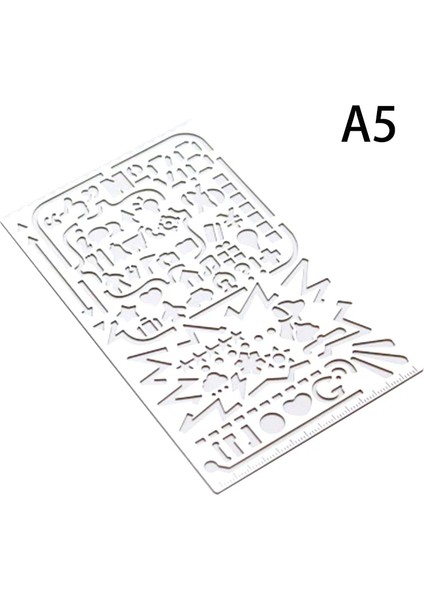 Mor Tarzı 1 Adet Çok Şekilli Plastik Daireler Kareler Geometrik Boyama Çizim Şablonu Cetvel Öğrenci Okul Kırtasiye Ofis Malzemeleri (Yurt Dışından)