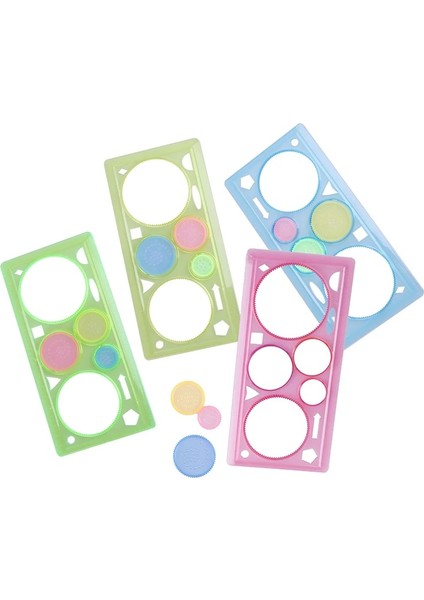 Mor Tarzı 1 Adet Çok Şekilli Plastik Daireler Kareler Geometrik Boyama Çizim Şablonu Cetvel Öğrenci Okul Kırtasiye Ofis Malzemeleri (Yurt Dışından) indirimleri