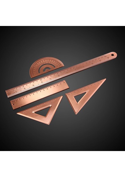 Iletki Tarzı Gül Altın Retro Cetvel Ölçme Küçük Metal Cetvel Boyama Haritacılık Cetvel Çizim Keychaool Malzemeleri Kırtasiye (Yurt Dışından)