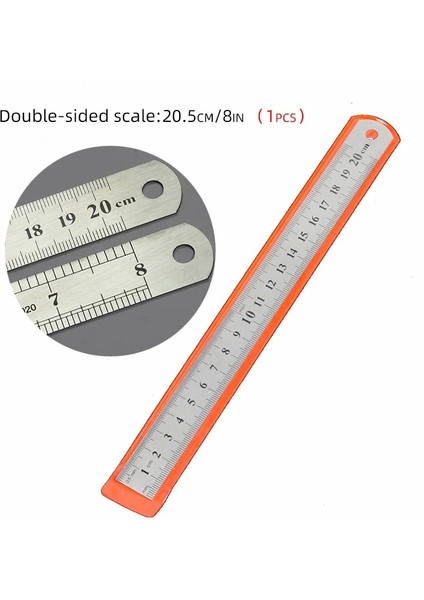20CM.8IN Tarzı Paslanmaz Çelik Cetvel 30CM Cetvel Çelik Cetvel cm Kalınlığında Çelik Levha Cetvel 60CM (Yurt Dışından)