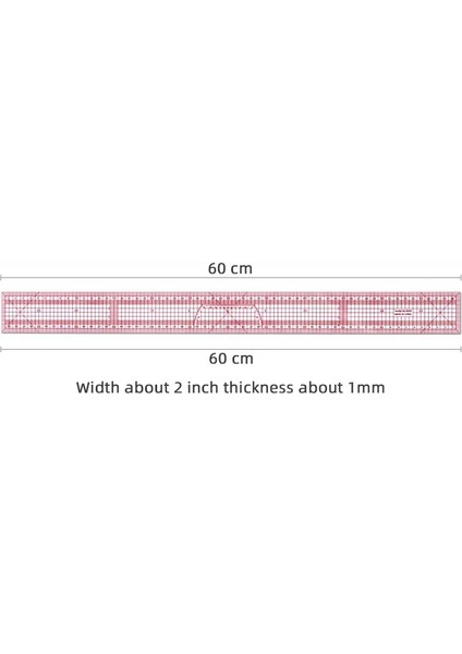 NO.6005 Tarzı Desen Yapımı Için Kullanılan Imparatorluk Dikiş Cetveli ve Fransız Eğrisi, Şeffaf Plastik Moda Tasarımcısı Cetvel Parçaları Montajı (Yurt Dışından)