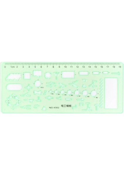 No.2 Tarzı 1 Adet Geometrik Şablon Cetvel Profesyonel Plastik Cetvel Anti Deformasyon Çok Fonksiyonlu Öğrenci Ölçme Aracı Okul Kırtasiye (Yurt Dışından)