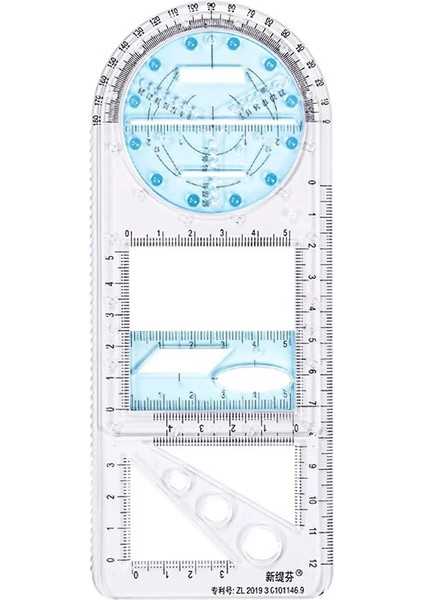 Birincil-1 Tarzı Çok Fonksiyonlu Geometrik Cetvel Geometrik Çizim Şablonu Okul Öğrenci Ofis Mimarisi Için Ölçme Aracı Ölçme Kuralı (Yurt Dışından) fırsatları