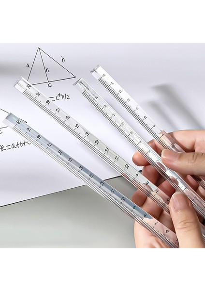 15CM Tarzı 3D Stereo Şeffaf Cetveller 20 cm Ölçme Aracı Çizim Şablonu Matematik Cetvel Açı Cetvel Ofis Okul Malzemeleri Sevimli Kırtasiye (Yurt Dışından) indirimleri