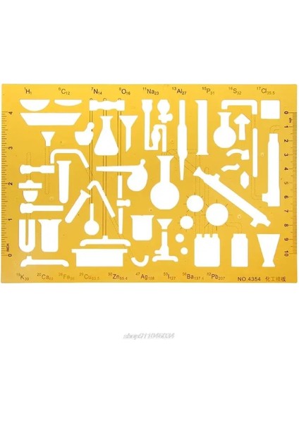 5AC1100496 Tarzı K Reçine Çizimleri Şablon Cetvel Fiziksel Kimyasal Enstrüman Ölçme Aracı Jy Dropship (Yurt Dışından)