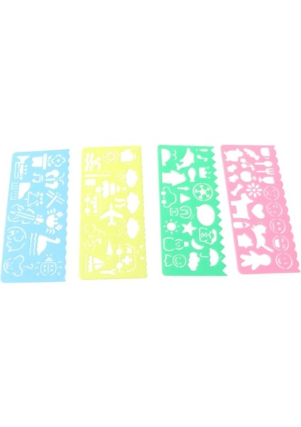 NO.4307 Stili K Rercles Geometrik Şablon Cetvel Şablon Çizim Ölçme Aracı Öğrenciler (Yurt Dışından) fırsatları