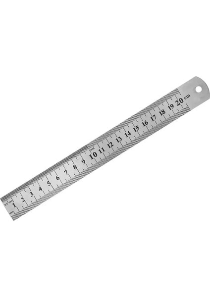 200MM Tarzı Dikiş Ayağı Dikiş Paslanmaz Çelik Metal Düz Cetvel Hassas Çift Taraflı Ölçme Aracı Cetvel (Yurt Dışından)