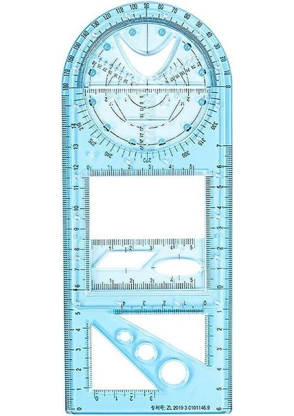 Turuncu Tarzı 1x Çok Fonksiyonlu Çizim Şablonu Sanat Geometrik Cetvel Çizim Araçları Kırtasiye Öğrencileri Ofis Malzemeleri Ölçüm Terazisi Cetvel (Yurt Dışından)