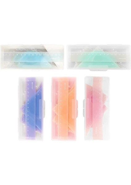 Mor Tarzı 4 Paket Öğrenciler Matematik Geometri Cetvel Seti Üçgen Cetvel Için Temizle Düz Cetveller Iletki Ilköğretim Okulu Için Jöle Rengi E8BE (Yurt Dışından) modelleri