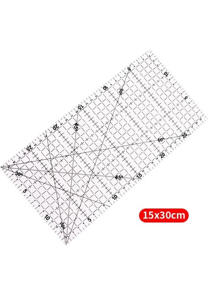 30*15 cm Patchwork Cetvel Kapitone Araçları Akrilik Şeffaf Cetvel Ölçeği Manuel Kumaş Dıy Manuel Dikiş Şablon Cetvel (Yurt Dışından)