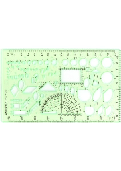 No.13 Tarzı 1 Adet Geometrik Şablon Cetvel Profesyonel Plastik Cetvel Anti Deformasyon Çok Fonksiyonlu Öğrenci Ölçme Aracı Okul Kırtasiye (Yurt Dışından) fırsatları