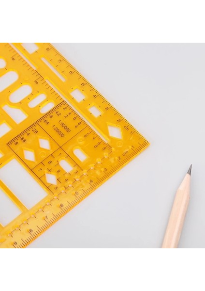 NO.492 Stili Dayanıklı K Reçine Askeri Çizim Şablonu Taslak Cetvel Şablon Ölçme Aracı (Yurt Dışından) modelleri