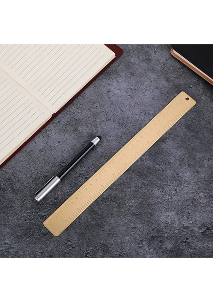 30 cm Pirinç Düz Cetvel Okul Ofis Malzemeleri Çocuklar Hediye Ölçü Aracı Öğrenciler Için Erkek Kız (Yurt Dışından) fiyatları