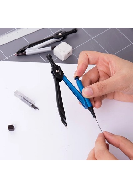 Etal Çizim Pusulası Öğrencileri Matematik Boyama Paslanmaz Çelik 30CM Çap Otomatik Çekirdek Çizim Kuralları Seti (Yurt Dışından) fiyatları