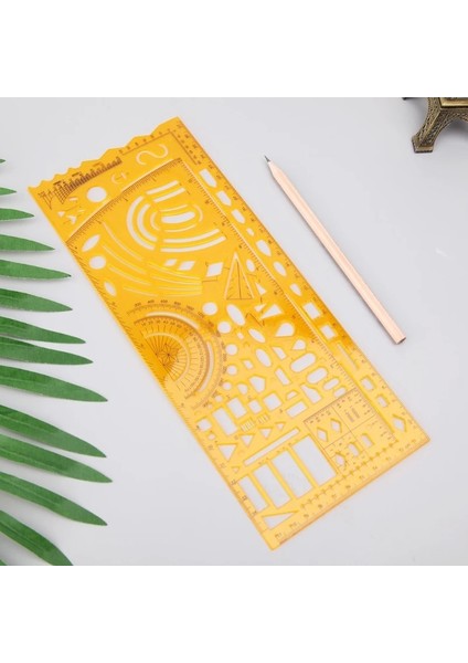 NO.485 Tarzı Dayanıklı K Reçine Askeri Çizim Şablonu Taslak Cetvel Şablon Ölçme Aracı (Yurt Dışından) indirimleri