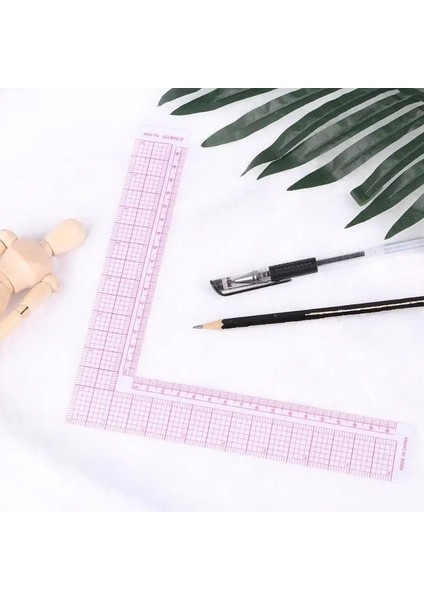 No.1 Stili Konfeksiyon Kesme Plastik Kapitone Cetvel Dikiş Aksesuarları Patchwork Araçları Terzi Zanaat Ölçeği Kural Çizim Malzemeleri L Şekli (Yurt Dışından)