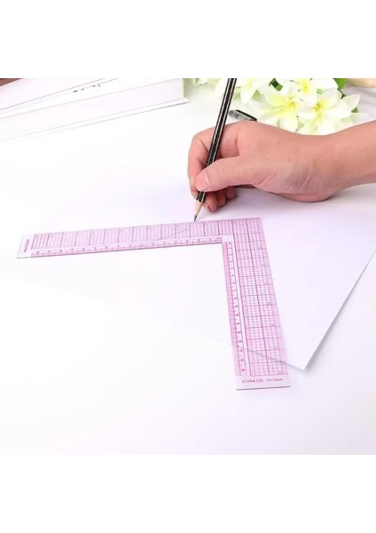 No.1 Stili Konfeksiyon Kesme Plastik Kapitone Cetvel Dikiş Aksesuarları Patchwork Araçları Terzi Zanaat Ölçeği Kural Çizim Malzemeleri L Şekli (Yurt Dışından) fiyatları