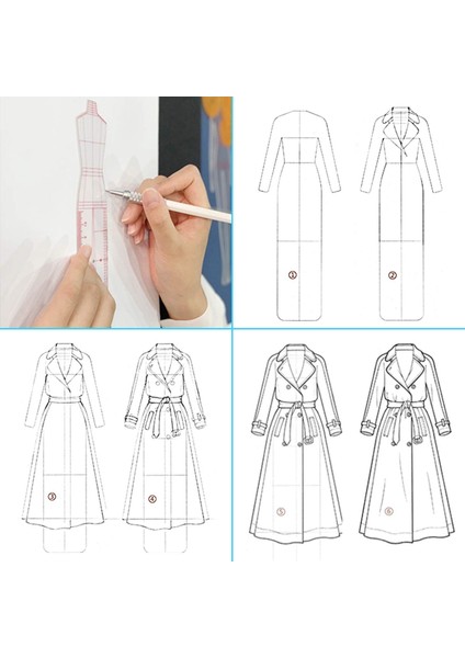 Bir Stil Moda Çizim Şablonu Cetvel Seti Kadın Dikiş Insansı Desen Tasarım Giyim Ölçümü Fransız Eğrisi Cetvel Dikiş Aracı (Yurt Dışından) fırsatları