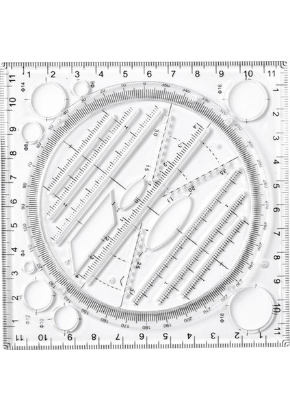 Siyah Stil Daire Şablonu Çizim Cetveller Açı Daire Yapıcı Sanat Tasarım Inşaat Mimarı Stereo Geometri Ölçme Aracı (Yurt Dışından)