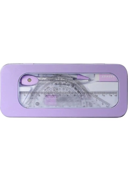 Mor Tarzı Et Öğrenci Cetveller Iletki Pusula Temizle Ölçekli Hassas Doğru Matematik Geometri Seti Kırtasiye Okul Malzemeleri (Yurt Dışından)