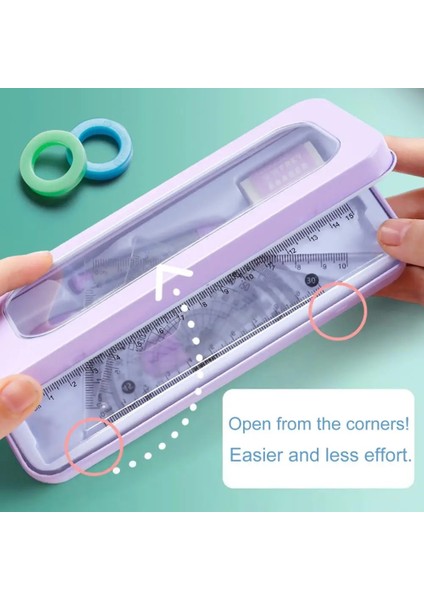 Mor Tarzı Et Öğrenci Cetveller Iletki Pusula Temizle Ölçekli Hassas Doğru Matematik Geometri Seti Kırtasiye Okul Malzemeleri (Yurt Dışından) indirimleri