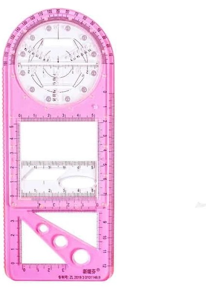 Siyah Stil 1x Çok Fonksiyonlu Çizim Şablonu Sanat Geometrik Cetvel Çizim Araçları Kırtasiye Öğrencileri Ofis Malzemeleri Ölçüm Terazisi Cetvel (Yurt Dışından)