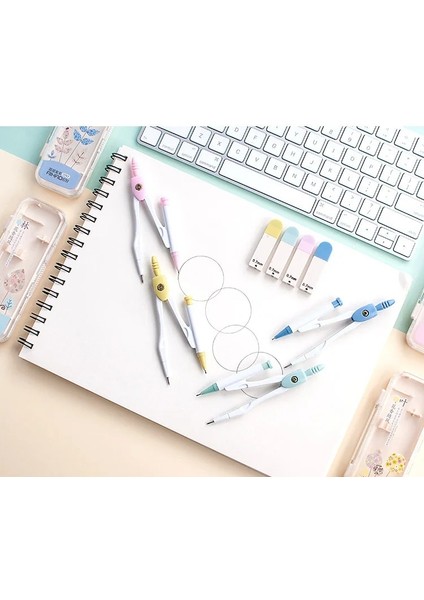 Mavi Stil Metal Çizim Pusula Kurşun Dolum ile Matematik Geometri Araçları Daireler Için Okul Malzemeleri Öğrenciler Için Sevimli Kırtasiye Seti (Yurt Dışından) indirimleri