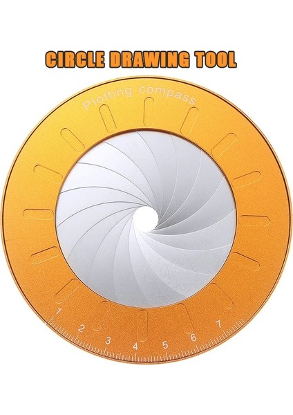 Daire Çizim Aracı Paslanmaz Çizim Pusulası Ayarlanabilir Çizim Cetveli Yaratıcı Çizim Daire Araçları Yuvarlak Ölçüm Aracı (Yurt Dışından)