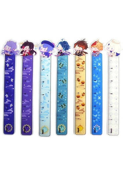 No.3 Tarzı Sevimli Ge Darbe Cetveller Düz Cetvel Karikatür Keqing Klee Barbatos Kawaii Kırtasiye Öğrenci Çizim Malzemeleri Okul Kaynağı (Yurt Dışından) fırsatları