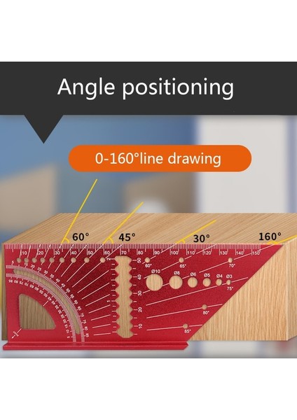 Alüminyum Alaşımlı Ağaç Işleme Scriber T Cetvel 3D Gönye Açısı Ahşap Için 0-160 Açı (Yurt Dışından)
