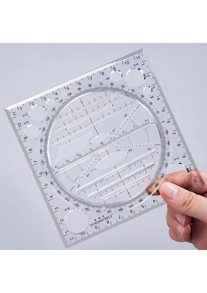 Bl Tarzı Çok Fonksiyonlu Çizim Cetveli, Springhall Açısı ve Daire Yapıcı Çizim Geometrik Çizim Şablonu Ölçme Cetveli Çok Amaçlı (Yurt Dışından) fiyatları