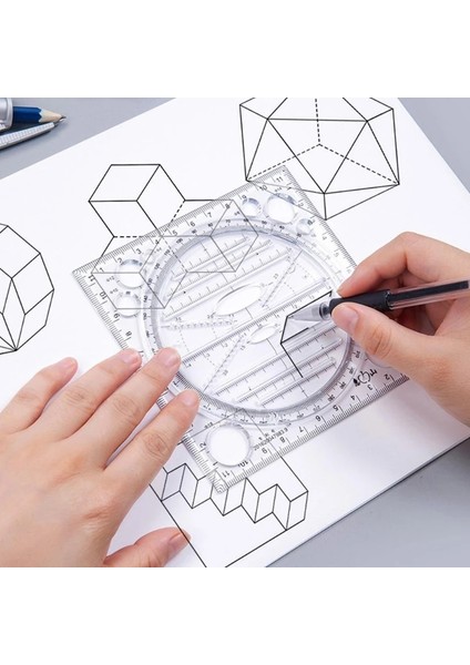 Bl Tarzı Çok Fonksiyonlu Çizim Cetveli, Springhall Açısı ve Daire Yapıcı Çizim Geometrik Çizim Şablonu Ölçme Cetveli Çok Amaçlı (Yurt Dışından) fırsatları