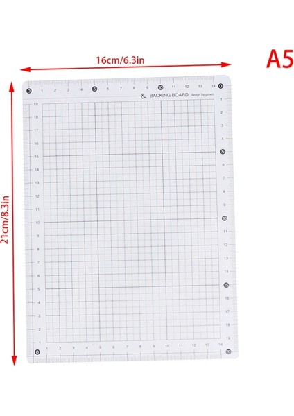 A5 Stili Şeffaf Cetvel Kurulu A4 A5 Öğrenciler Yazı Masası Pedi Pvc Izgara Dikiş Kesme Paspaslar Çizim Pano Ölçme Malzemeleri (Yurt Dışından)